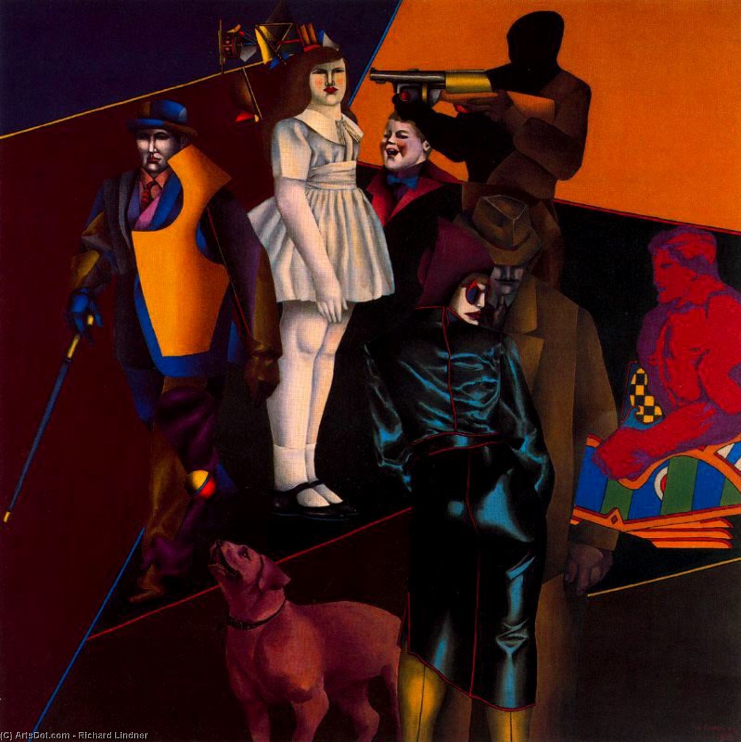 Wikioo.org - The Encyclopedia of Fine Arts - Painting, Artwork by Richard Lindner - The Street