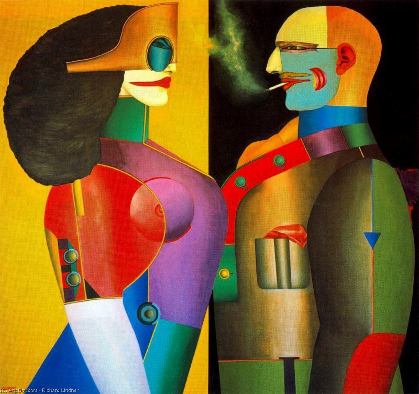 Wikioo.org - The Encyclopedia of Fine Arts - Painting, Artwork by Richard Lindner - The Couple