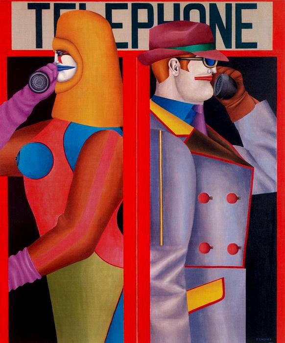 Wikioo.org - The Encyclopedia of Fine Arts - Painting, Artwork by Richard Lindner - Telephone