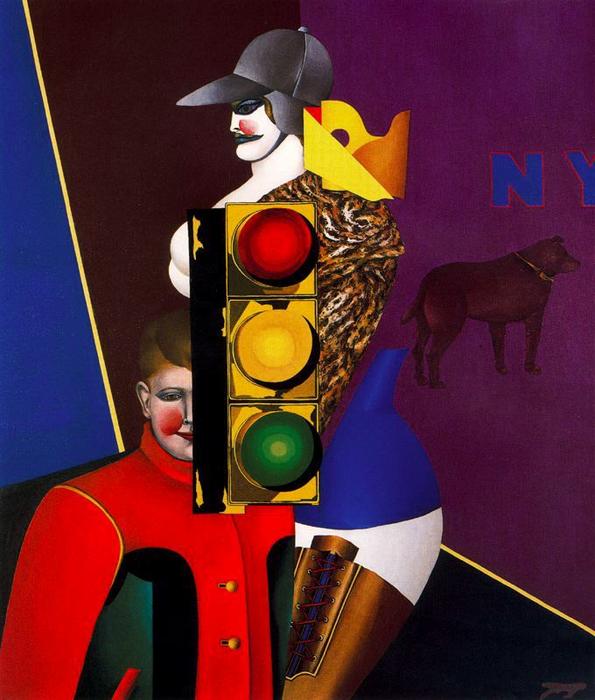 Wikioo.org - The Encyclopedia of Fine Arts - Painting, Artwork by Richard Lindner - New York City IV