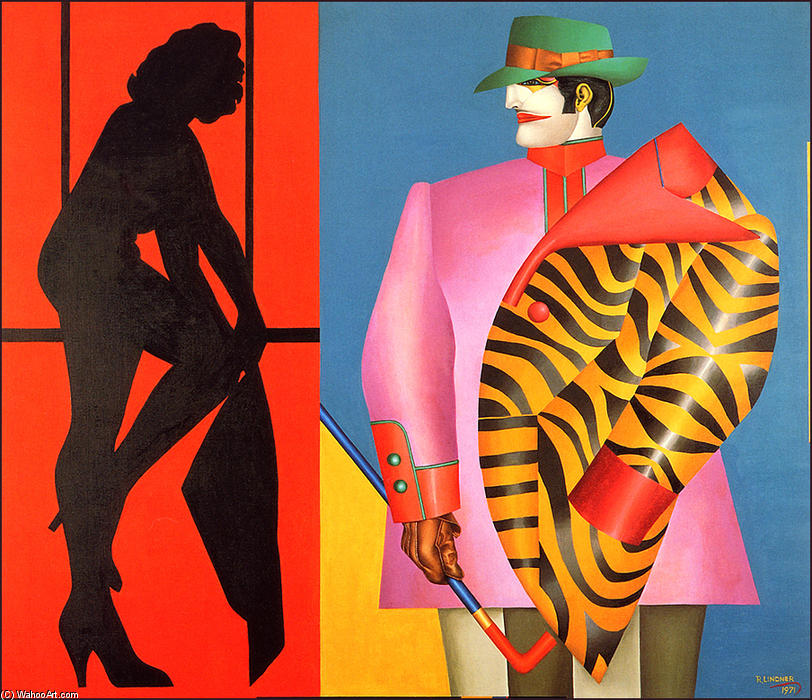 Wikioo.org - The Encyclopedia of Fine Arts - Painting, Artwork by Richard Lindner - Rear Window