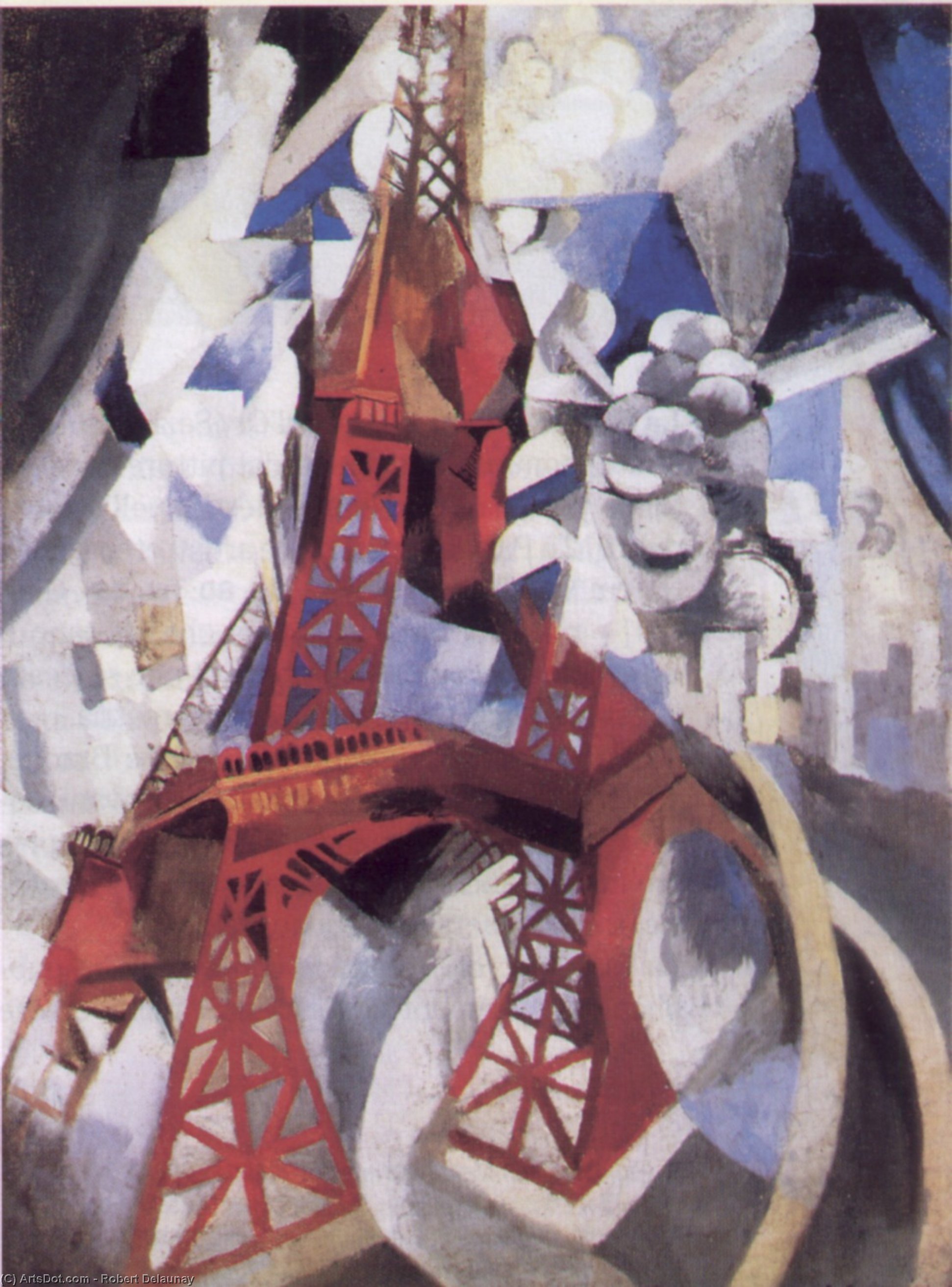 WikiOO.org - Encyclopedia of Fine Arts - Festés, Grafika Robert Delaunay - The Red Tower