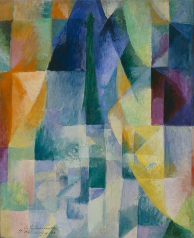 Wikioo.org - The Encyclopedia of Fine Arts - Painting, Artwork by Robert Delaunay - Simultaneous Windows (2nd Motif, 1st Part)
