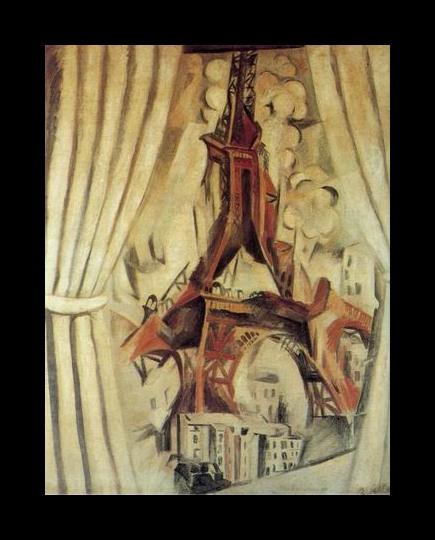 WikiOO.org - Encyclopedia of Fine Arts - Maľba, Artwork Robert Delaunay - Window, Eiffel Tower