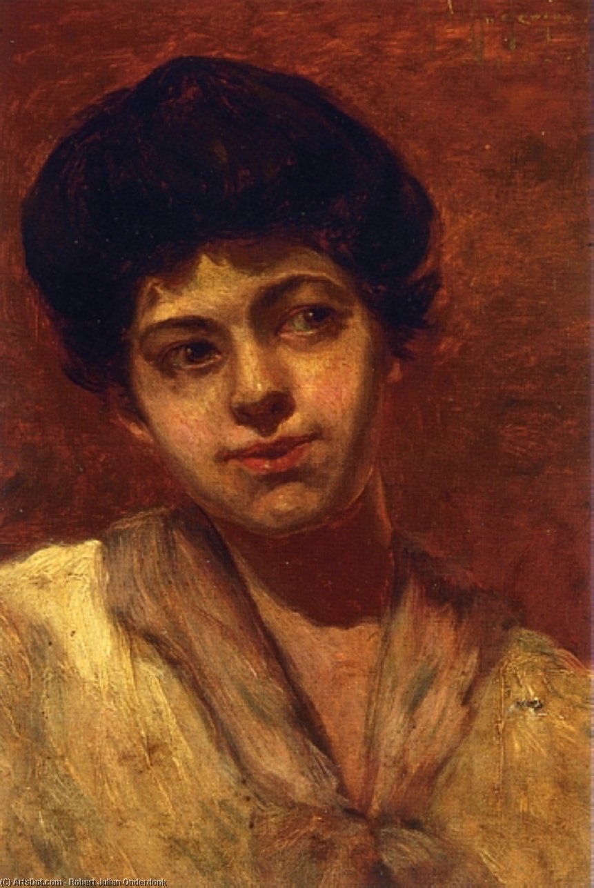 Wikioo.org - The Encyclopedia of Fine Arts - Painting, Artwork by Robert Julian Onderdonk - Portrait of Gertrude