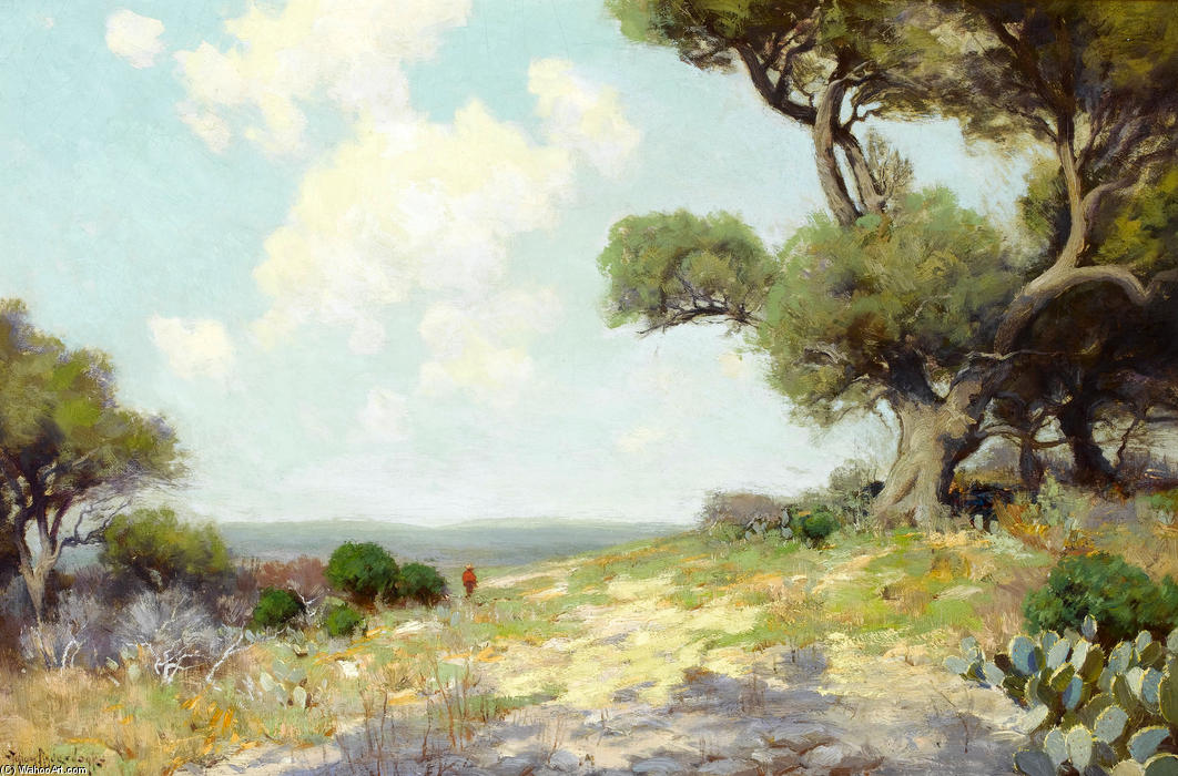 Wikioo.org - The Encyclopedia of Fine Arts - Painting, Artwork by Robert Julian Onderdonk - In the Hills - Southwest Texas