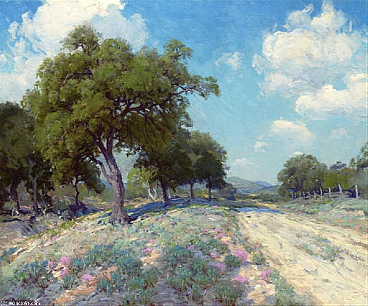Wikioo.org - The Encyclopedia of Fine Arts - Painting, Artwork by Robert Julian Onderdonk - Road through the Trees