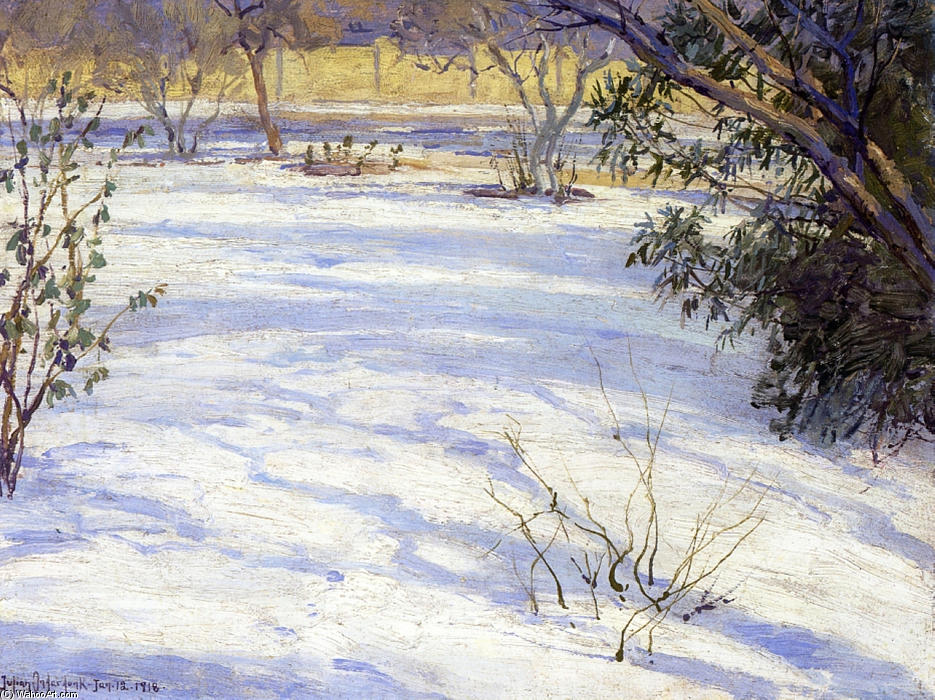 Wikioo.org - The Encyclopedia of Fine Arts - Painting, Artwork by Robert Julian Onderdonk - Snow Scene
