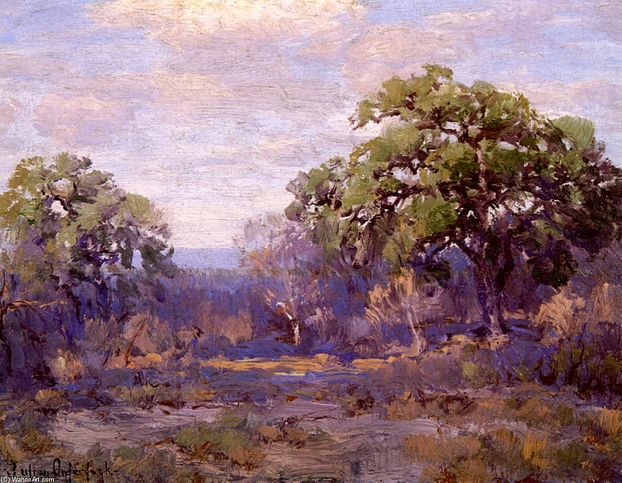 Wikioo.org - The Encyclopedia of Fine Arts - Painting, Artwork by Robert Julian Onderdonk - Brush Country Landscape