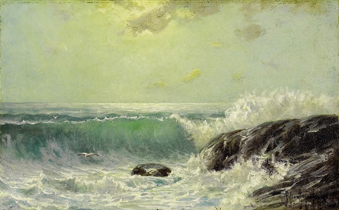 Wikioo.org - The Encyclopedia of Fine Arts - Painting, Artwork by Robert Julian Onderdonk - Crashing Surf