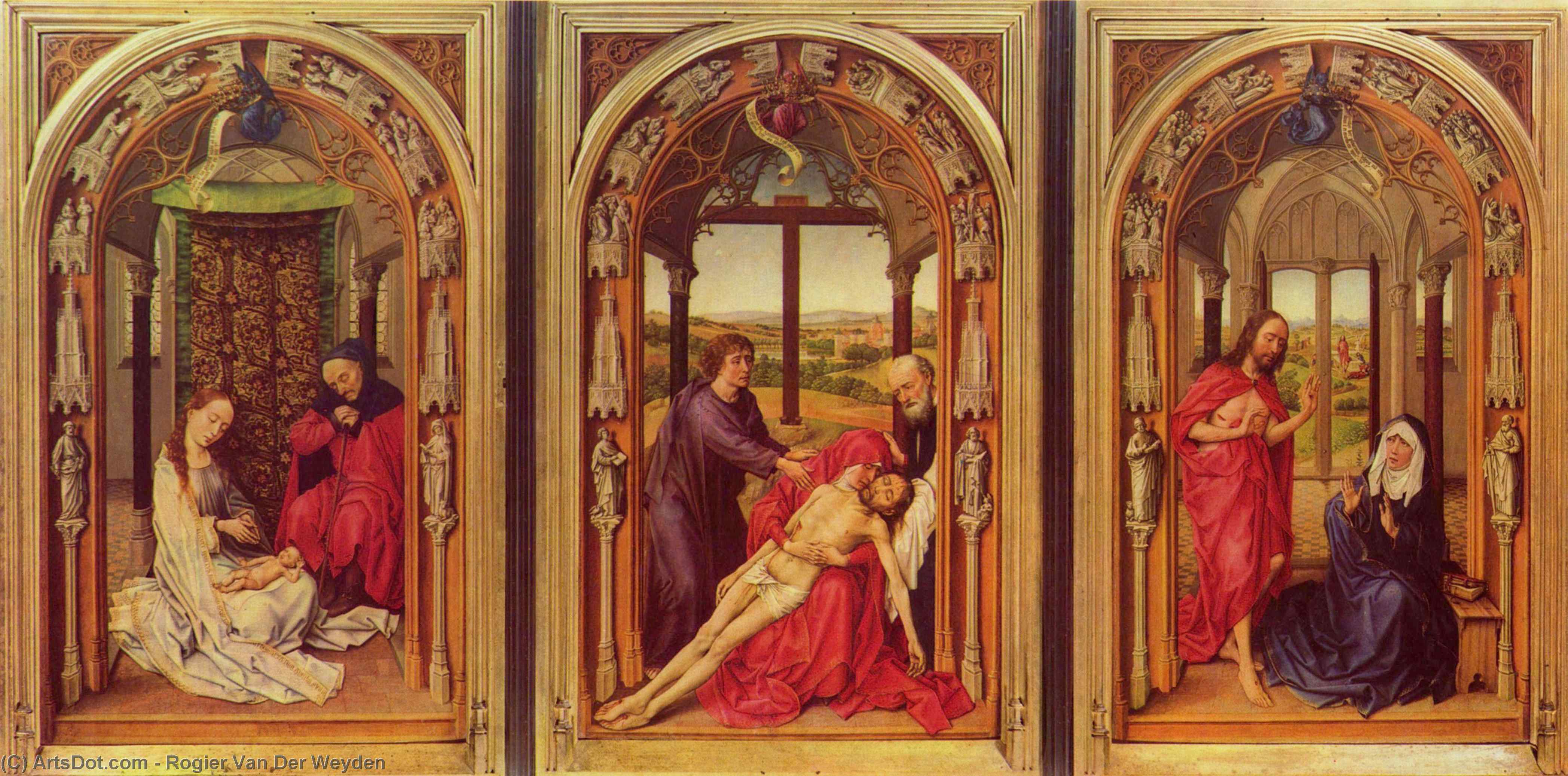 WikiOO.org - 百科事典 - 絵画、アートワーク Rogier Van Der Weyden - メアリー 祭壇画