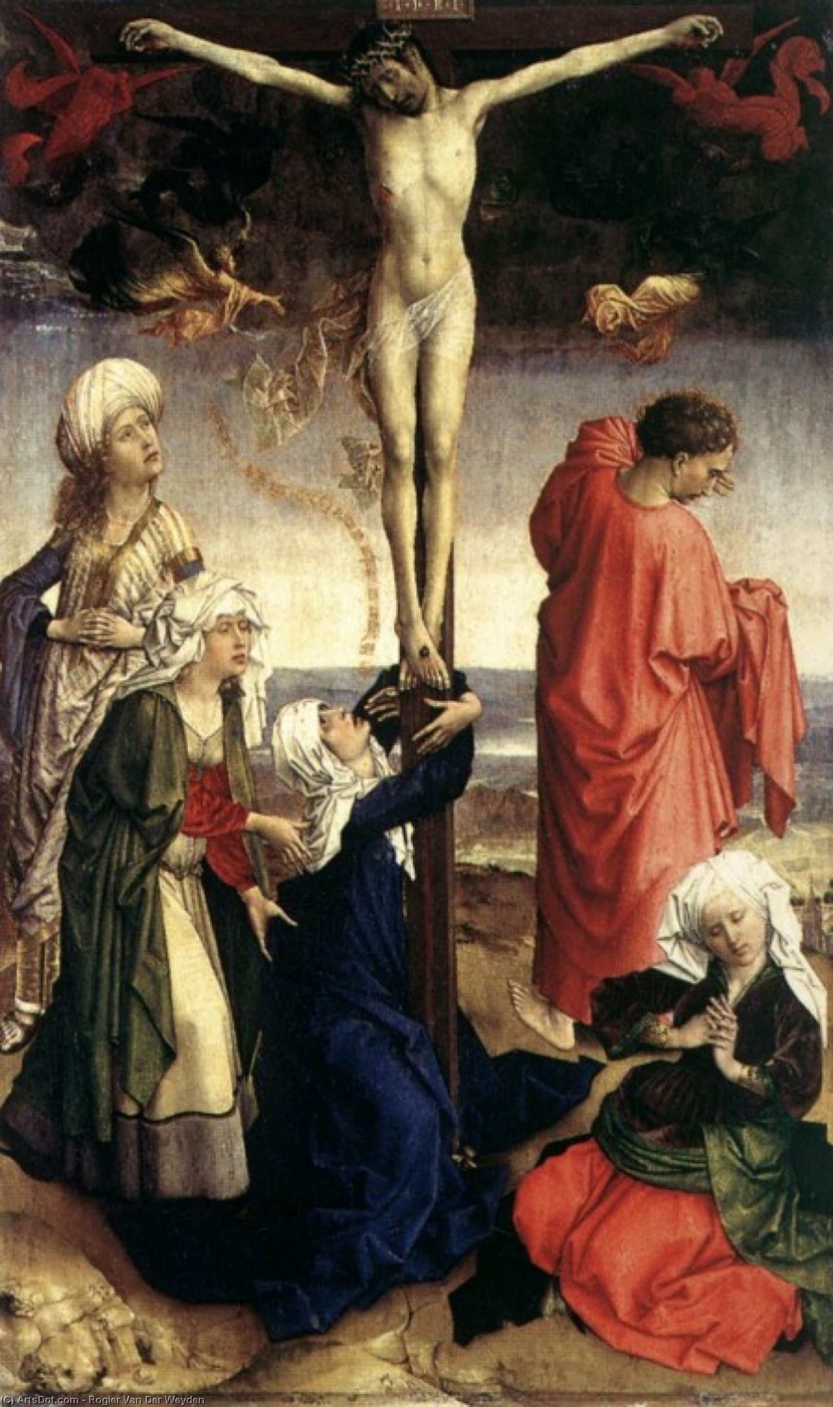 Wikioo.org - The Encyclopedia of Fine Arts - Painting, Artwork by Rogier Van Der Weyden - Crucifixion