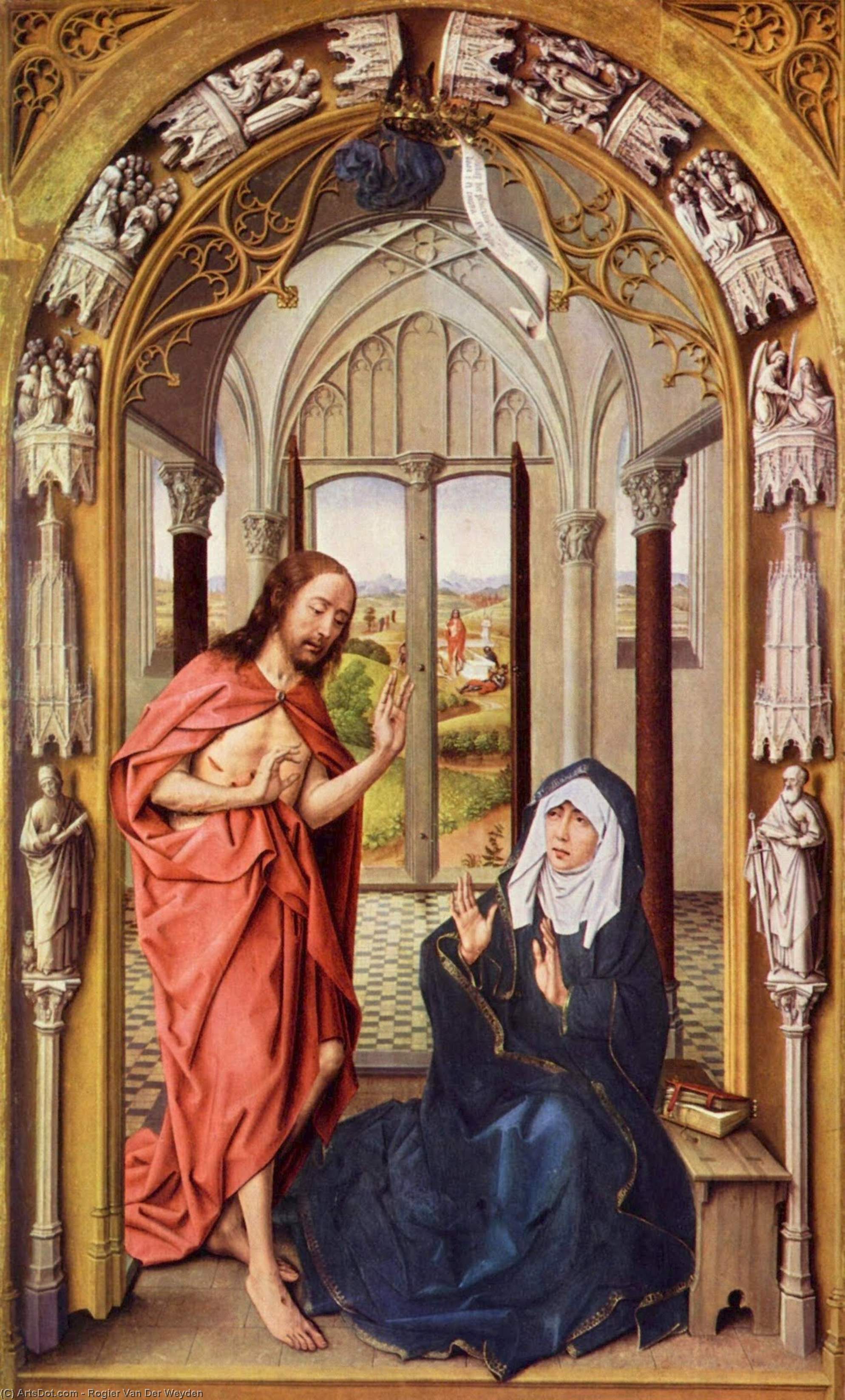 Wikioo.org - The Encyclopedia of Fine Arts - Painting, Artwork by Rogier Van Der Weyden - Christ appears to Mary