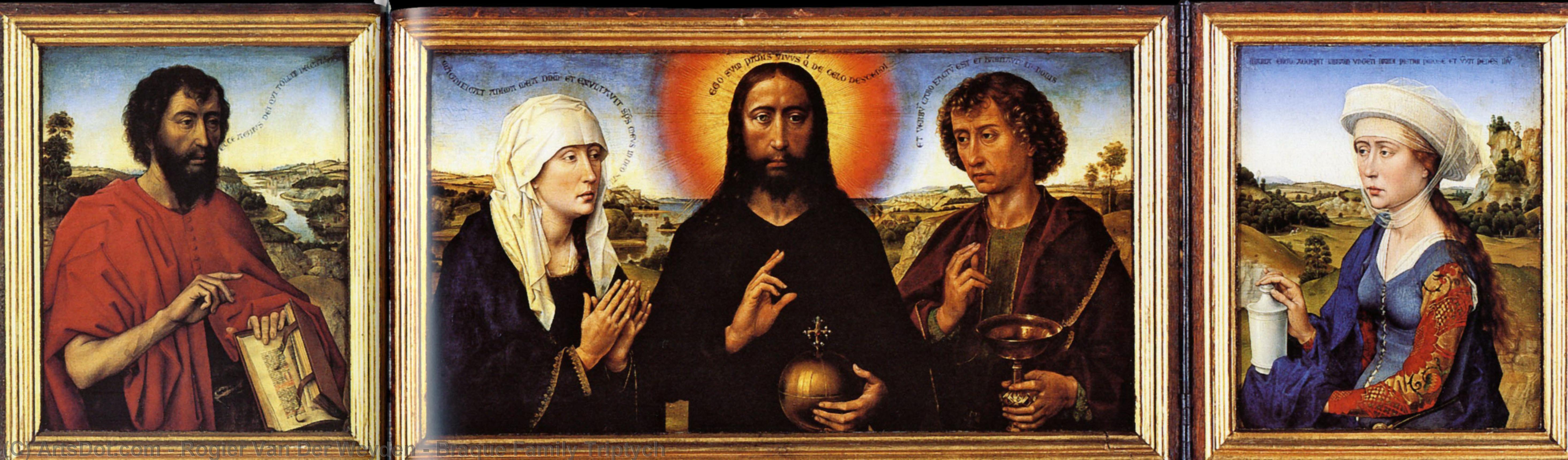 Wikioo.org – L'Enciclopedia delle Belle Arti - Pittura, Opere di Rogier Van Der Weyden - Braque Famiglia Trittico