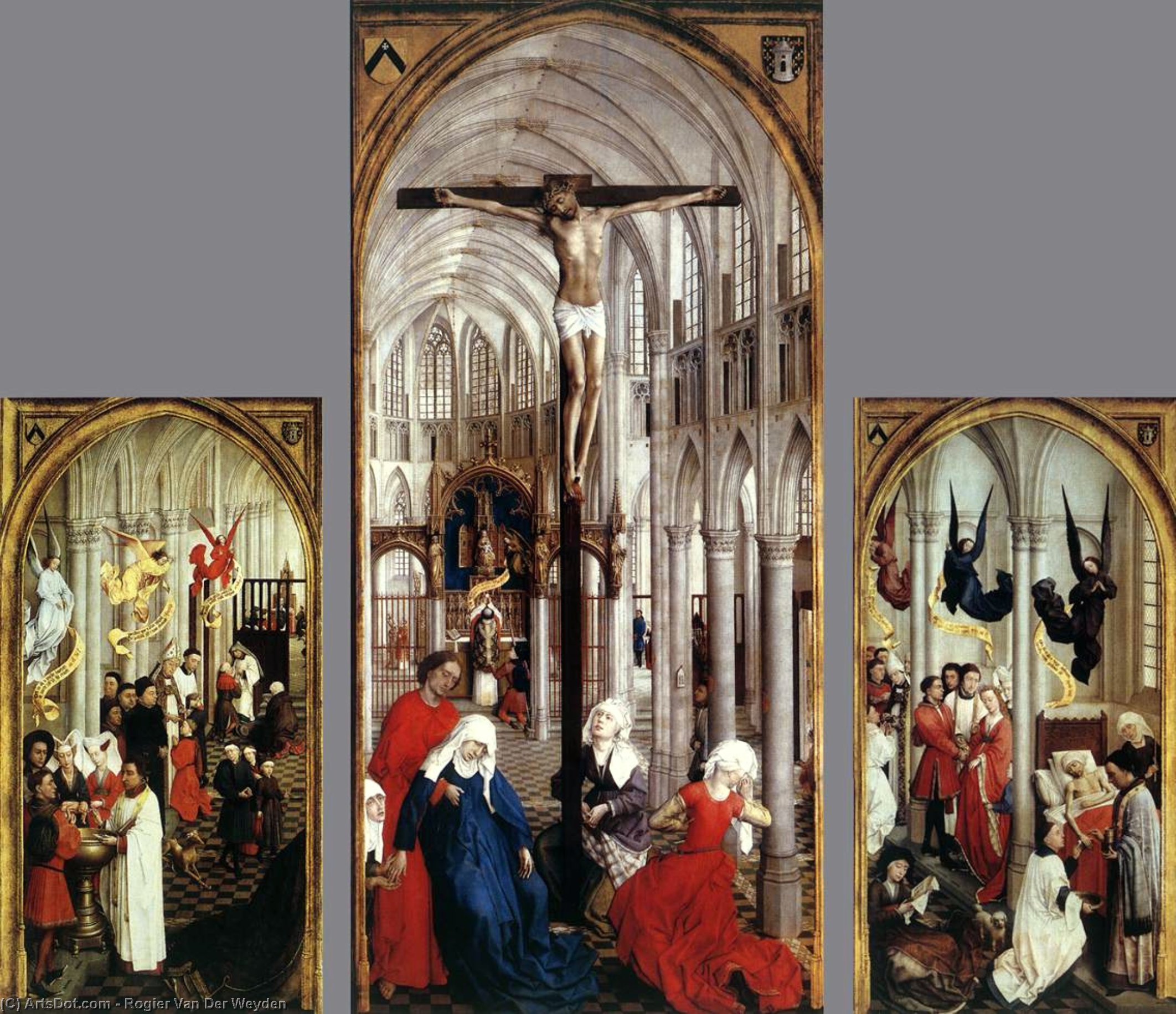 WikiOO.org - Enciclopedia of Fine Arts - Pictura, lucrări de artă Rogier Van Der Weyden - Seven Sacraments Altarpiece