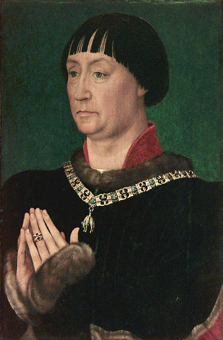 Wikioo.org - The Encyclopedia of Fine Arts - Painting, Artwork by Rogier Van Der Weyden - Portrait of Jean le Belliqueux
