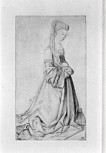 Wikioo.org - สารานุกรมวิจิตรศิลป์ - จิตรกรรม Rogier Van Der Weyden - Kneeling woman