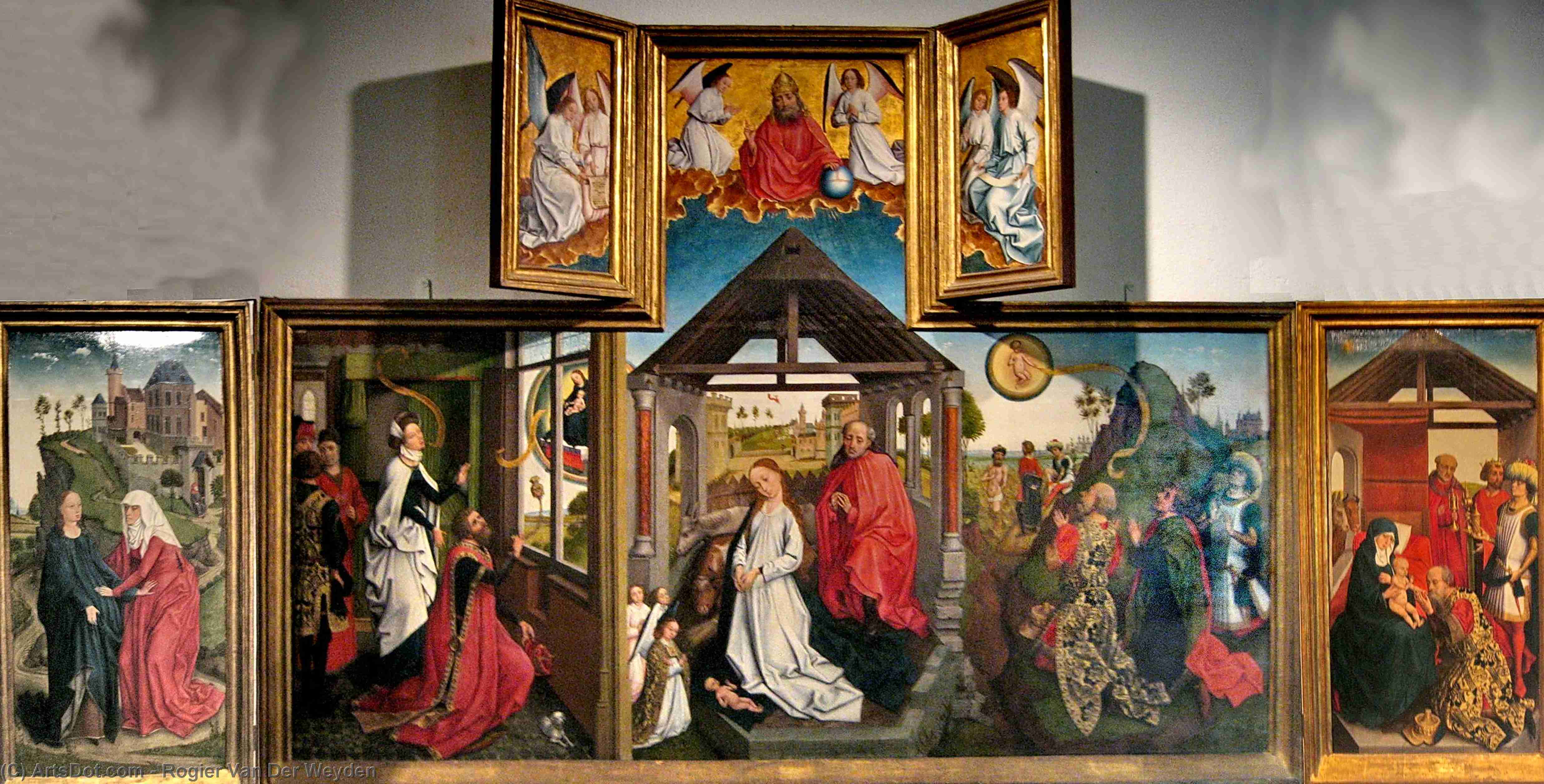 WikiOO.org - 百科事典 - 絵画、アートワーク Rogier Van Der Weyden - ポリプティック と一緒に  ザー  キリストの降誕