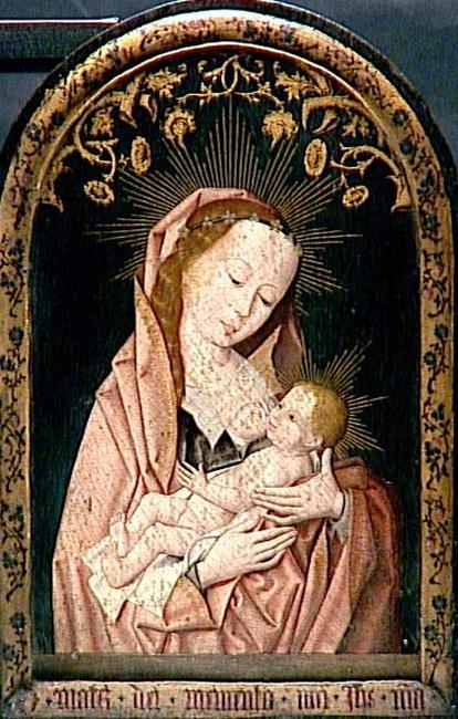 Wikoo.org - موسوعة الفنون الجميلة - اللوحة، العمل الفني Rogier Van Der Weyden - Virgin and Child