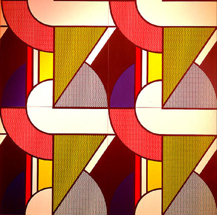 WikiOO.org - 百科事典 - 絵画、アートワーク Roy Lichtenstein - モジュラー 絵画  と一緒に  四つ  パネル  2
