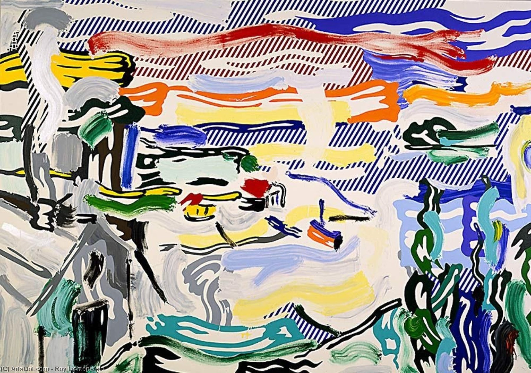 Wikioo.org - The Encyclopedia of Fine Arts - Painting, Artwork by Roy Lichtenstein - Coast village