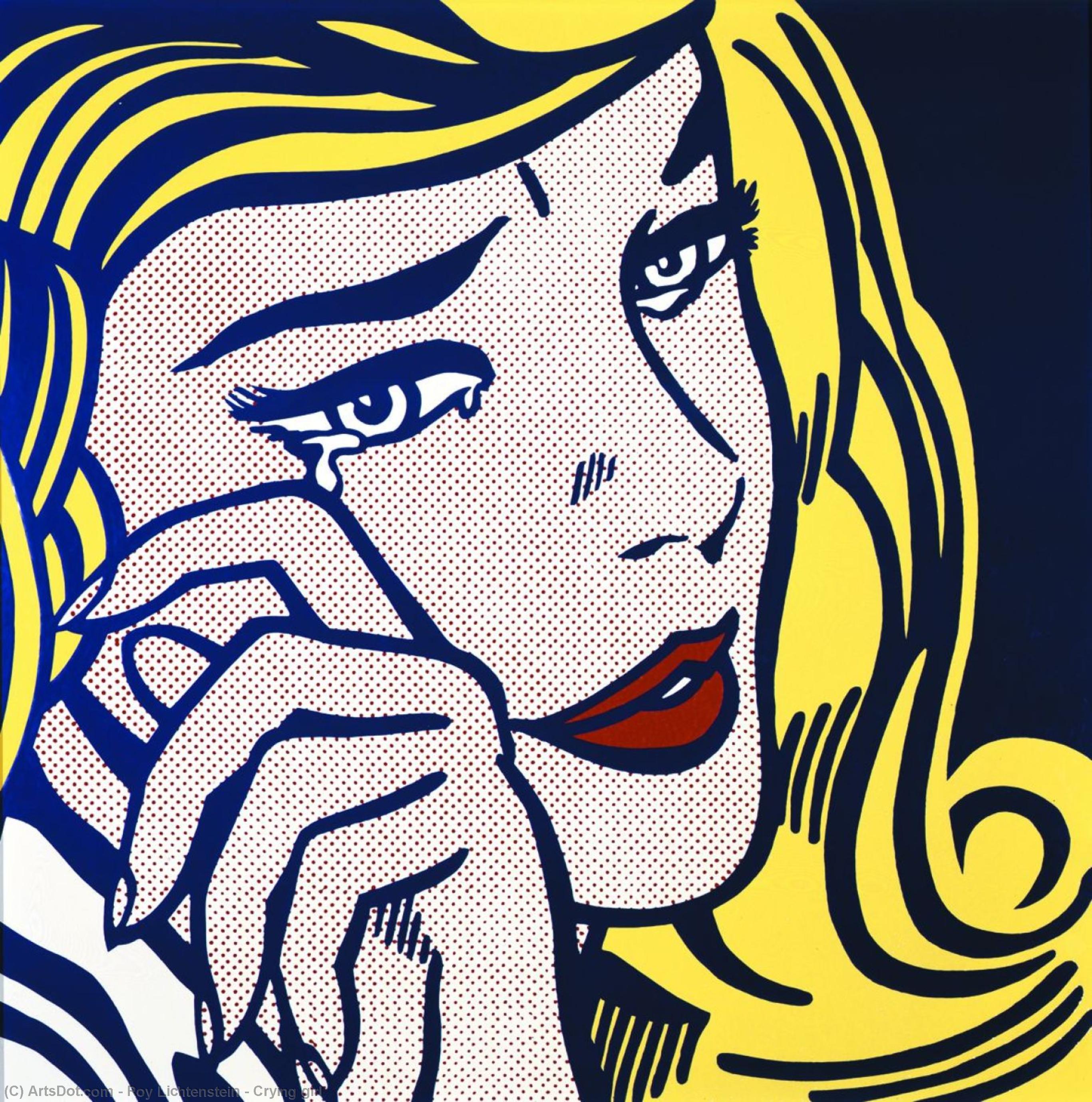 WikiOO.org - 백과 사전 - 회화, 삽화 Roy Lichtenstein - Crying girl