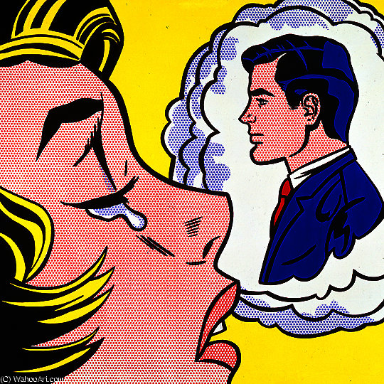 Wikioo.org - The Encyclopedia of Fine Arts - Painting, Artwork by Roy Lichtenstein - Thinking of him