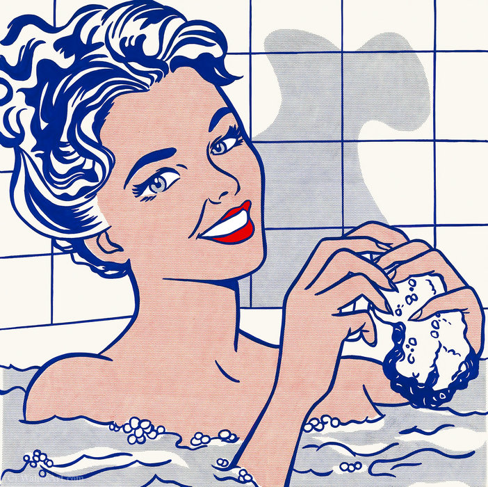 WikiOO.org - Enciklopedija dailės - Tapyba, meno kuriniai Roy Lichtenstein - Woman in bath