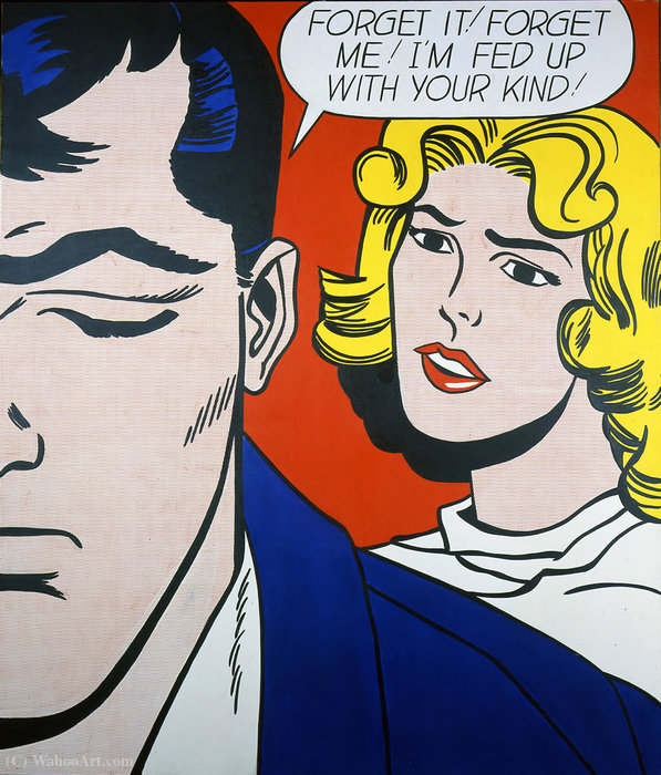 Wikioo.org - The Encyclopedia of Fine Arts - Painting, Artwork by Roy Lichtenstein - Forget it! Forget me!