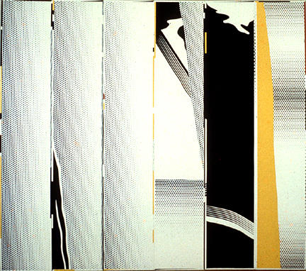 Wikioo.org - Encyklopedia Sztuk Pięknych - Malarstwo, Grafika Roy Lichtenstein - Mirror six panels #1
