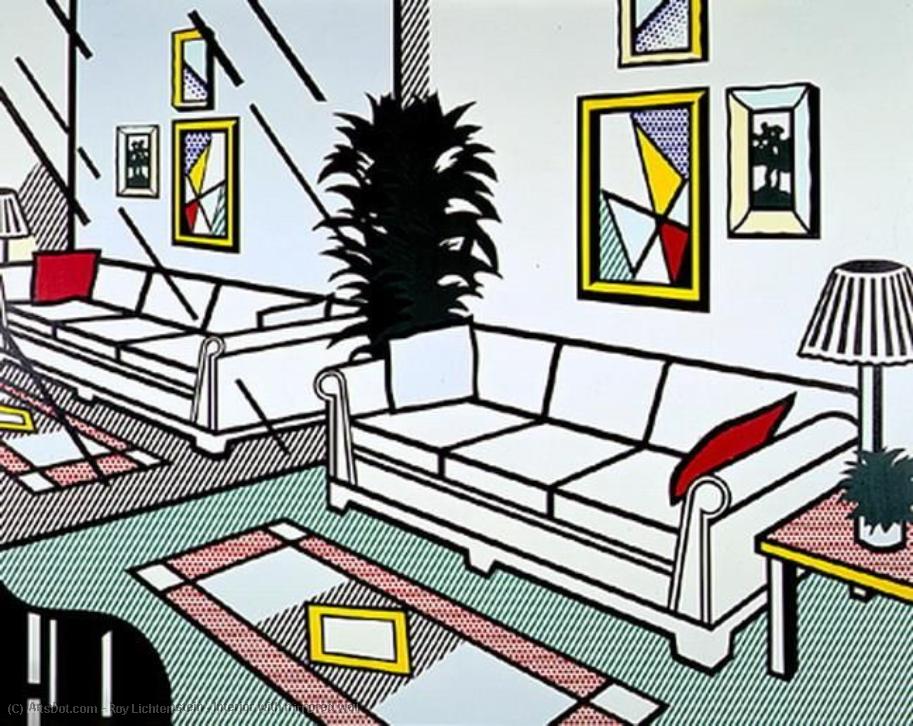 Wikioo.org - The Encyclopedia of Fine Arts - Painting, Artwork by Roy Lichtenstein - Interior with mirrored wall