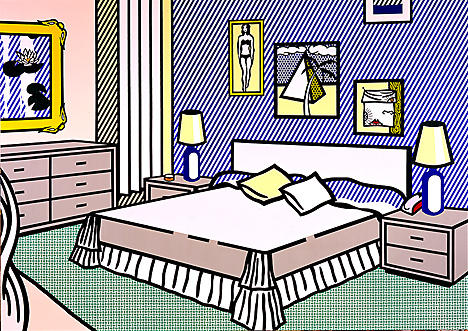 Wikioo.org - The Encyclopedia of Fine Arts - Painting, Artwork by Roy Lichtenstein - Interior with water lilies