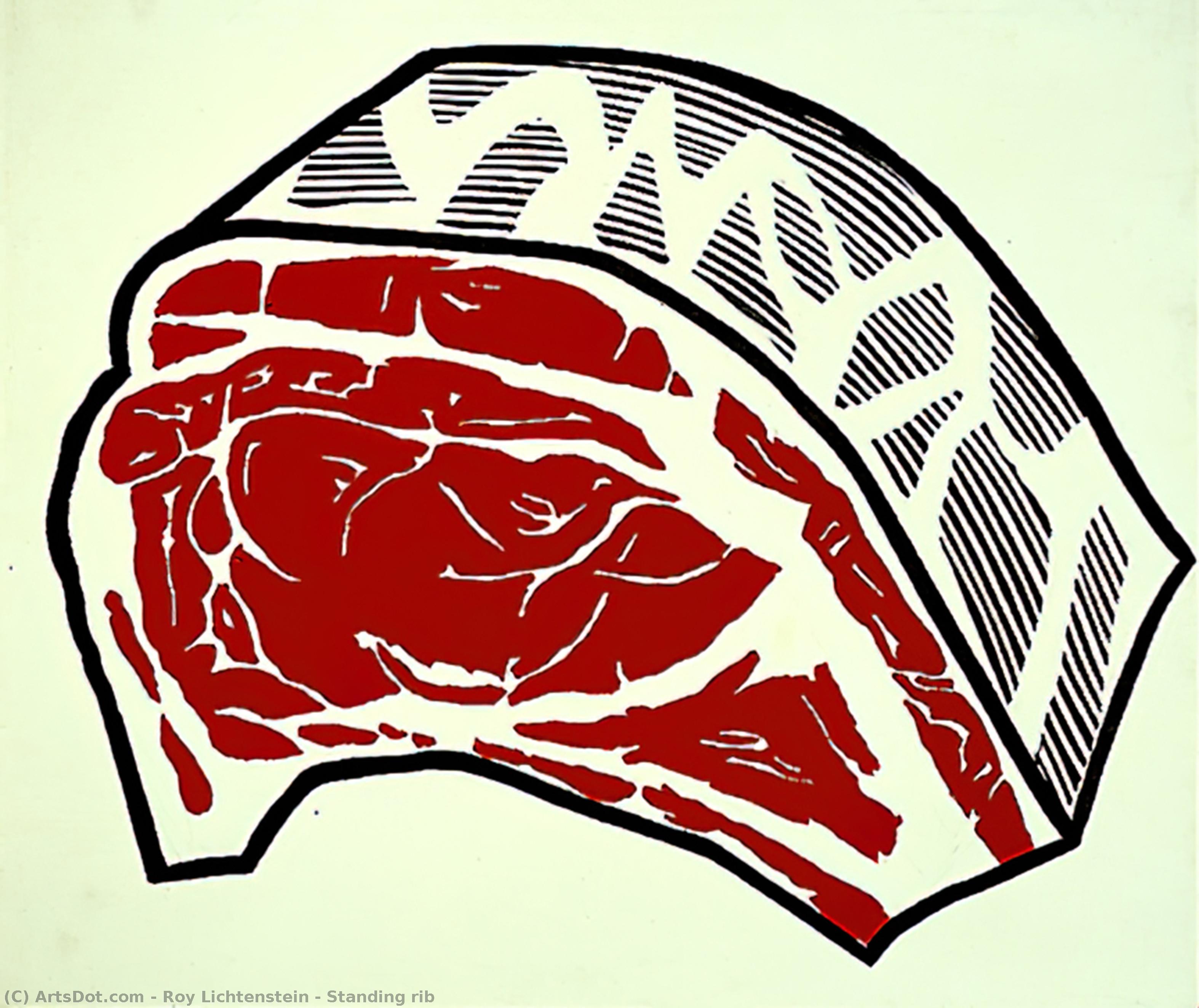 Wikioo.org - สารานุกรมวิจิตรศิลป์ - จิตรกรรม Roy Lichtenstein - Standing rib
