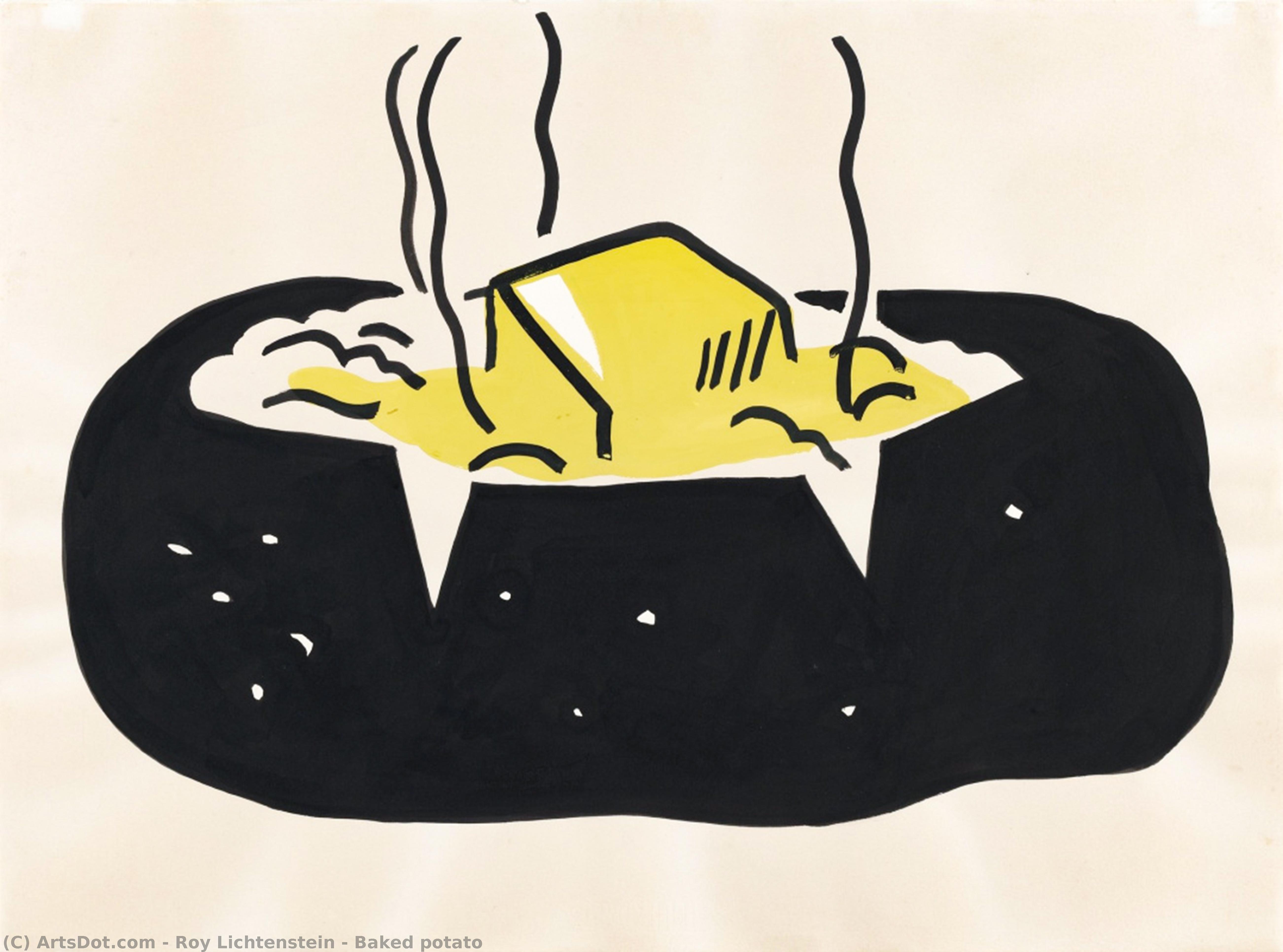 Wikoo.org - موسوعة الفنون الجميلة - اللوحة، العمل الفني Roy Lichtenstein - Baked potato
