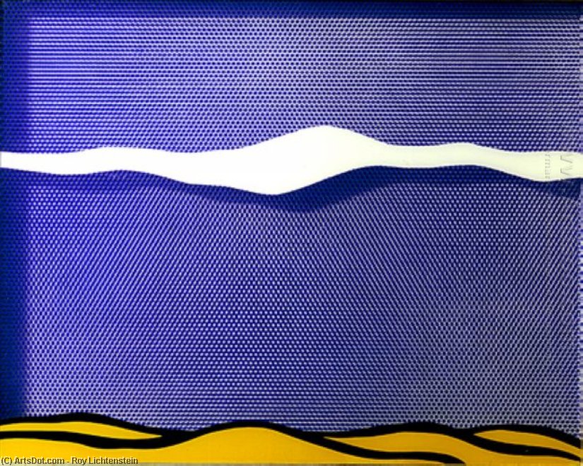 WikiOO.org - Enciklopedija dailės - Tapyba, meno kuriniai Roy Lichtenstein - Arctic landscape