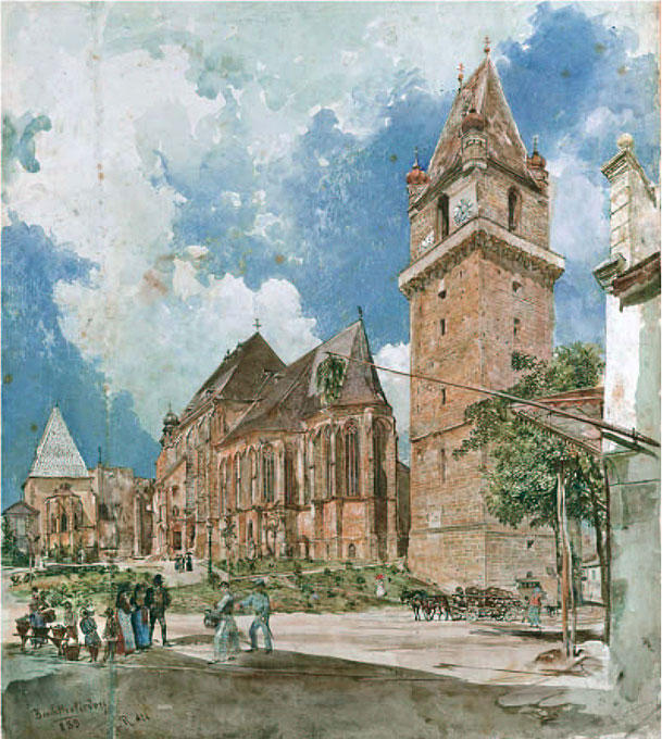 Wikioo.org - The Encyclopedia of Fine Arts - Painting, Artwork by Rudolf Von Alt - Perchtoldsdorf