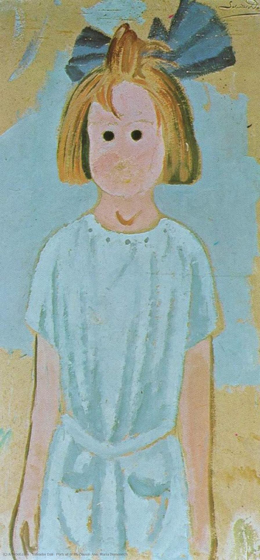 WikiOO.org - Encyclopedia of Fine Arts - Maleri, Artwork Salvador Dali - Portrait of My Cousin Ana, Maria Domenech
