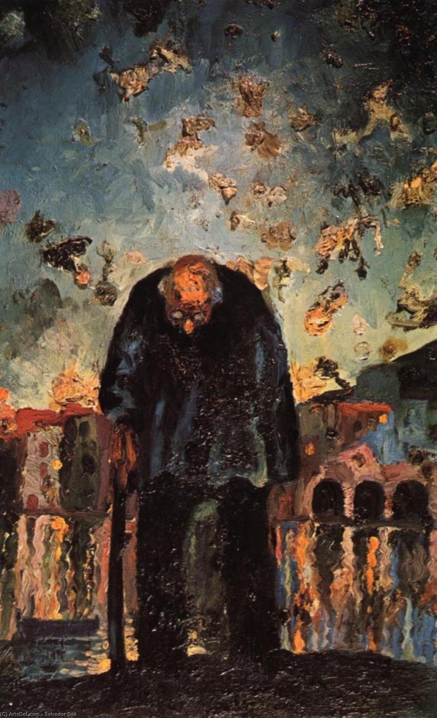 WikiOO.org - Encyclopedia of Fine Arts - Maľba, Artwork Salvador Dali - Crepuscular Old Man