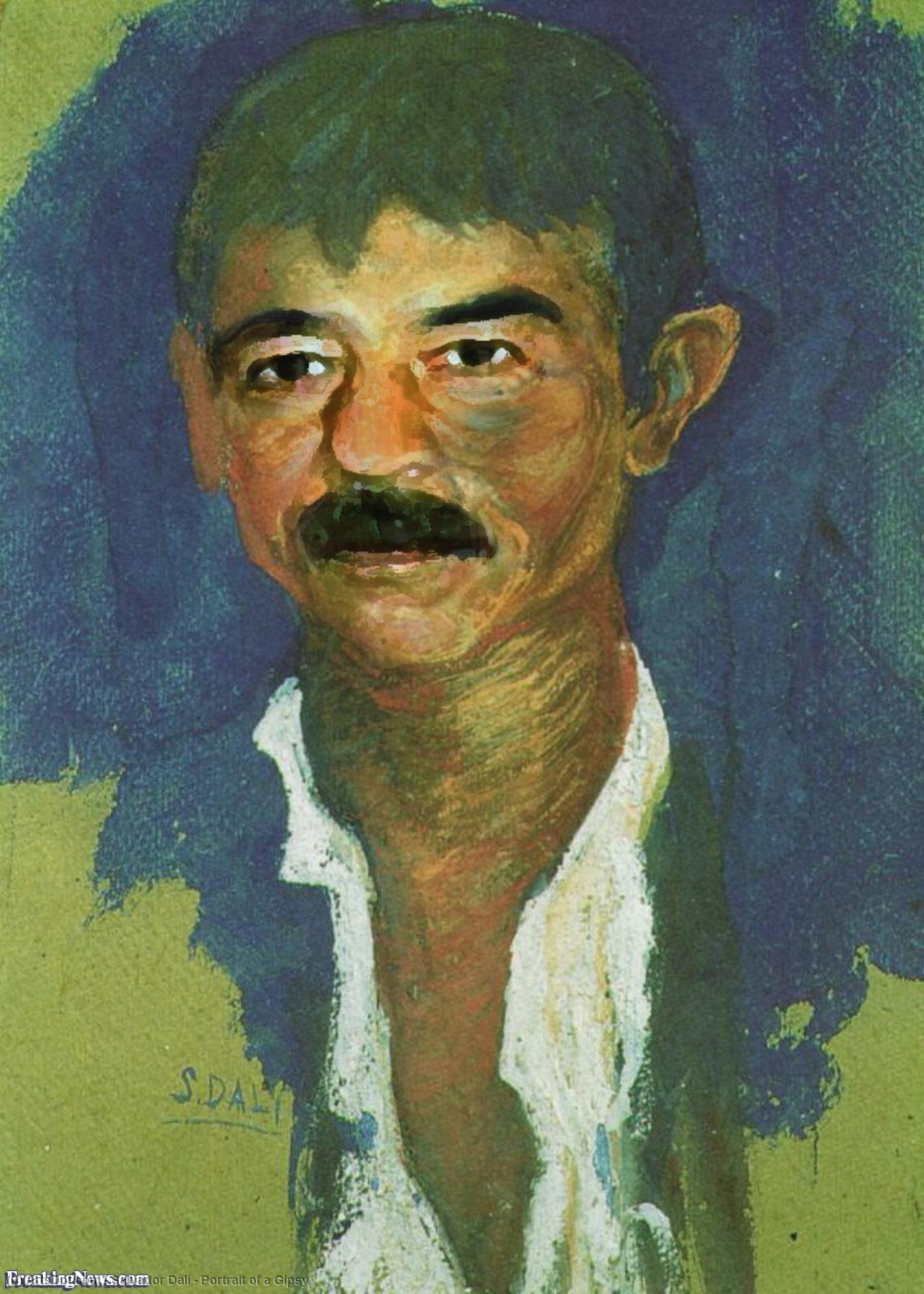 WikiOO.org - Encyclopedia of Fine Arts - Lukisan, Artwork Salvador Dali - Portrait of a Gipsy