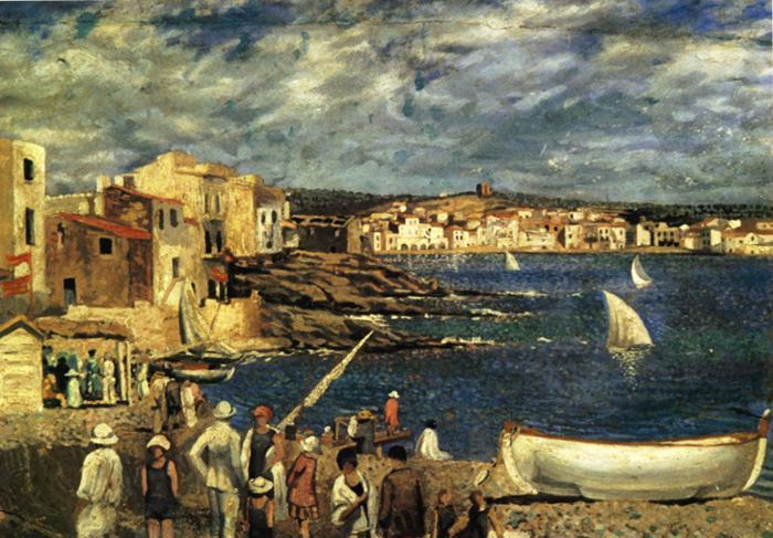 Wikioo.org - The Encyclopedia of Fine Arts - Painting, Artwork by Salvador Dali - Llaner Beach in Cadaques