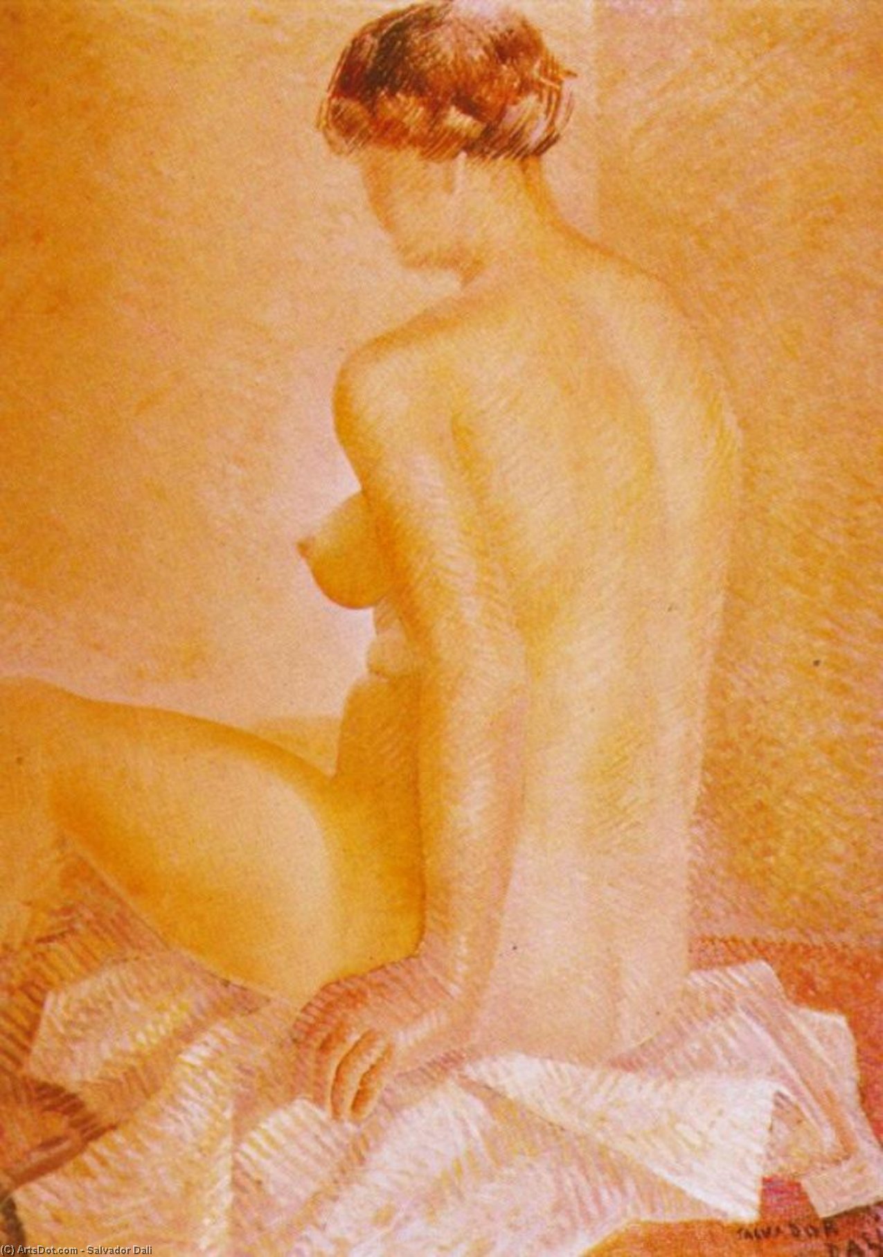 Wikioo.org - The Encyclopedia of Fine Arts - Painting, Artwork by Salvador Dali - Study of Nude