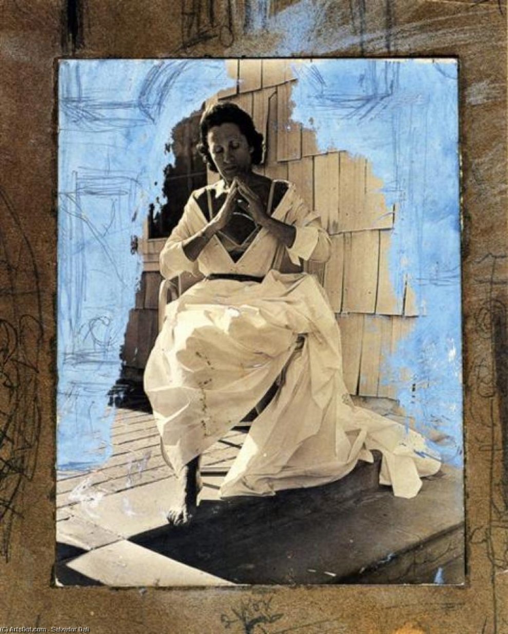 Wikioo.org – L'Enciclopedia delle Belle Arti - Pittura, Opere di Salvador Dali - Gala come Madonna di port Lligat
