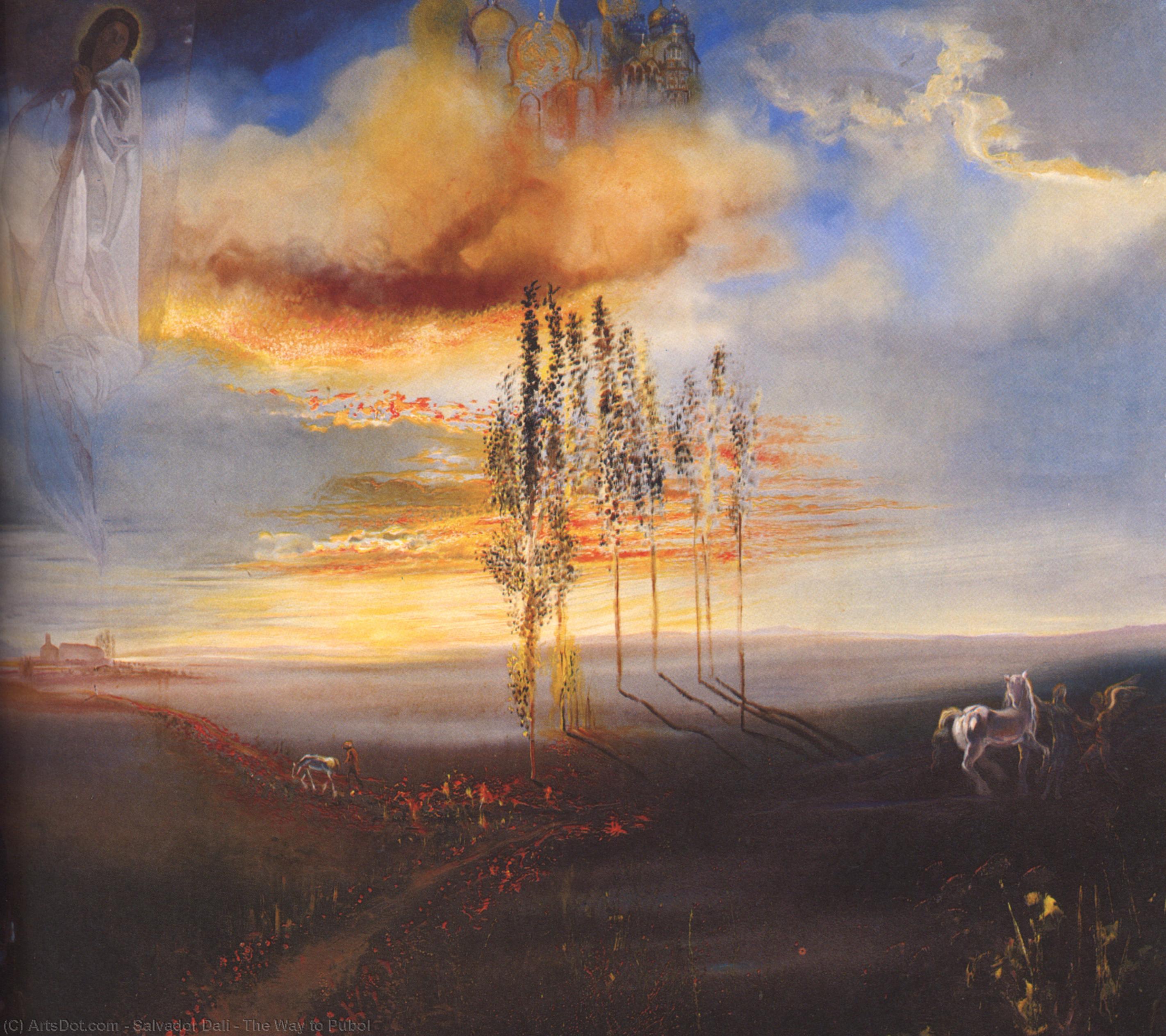 WikiOO.org - دایره المعارف هنرهای زیبا - نقاشی، آثار هنری Salvador Dali - The Way to Pubol