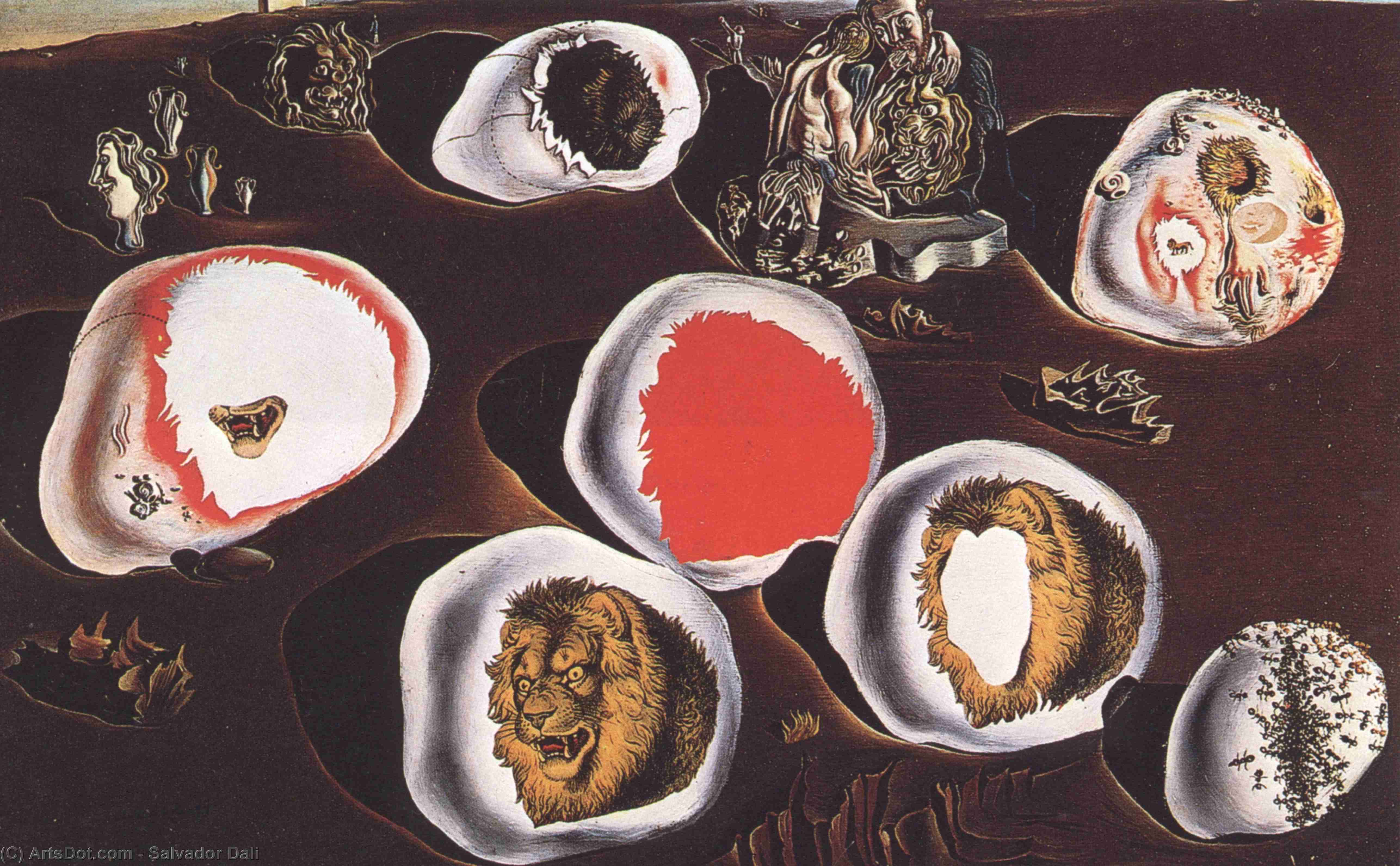 WikiOO.org - Encyclopedia of Fine Arts - Maleri, Artwork Salvador Dali - Accommodations of Desire