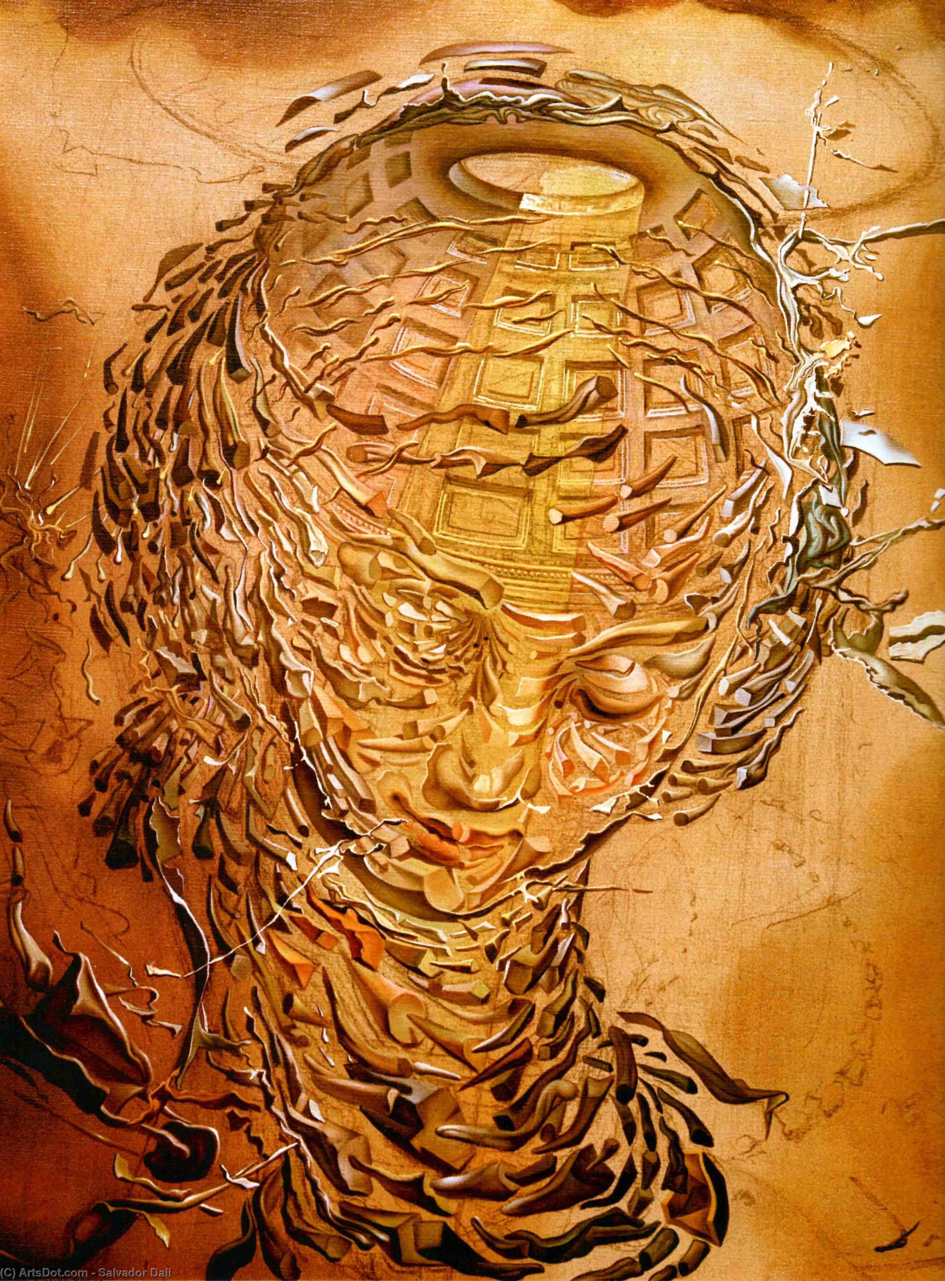 Wikoo.org - موسوعة الفنون الجميلة - اللوحة، العمل الفني Salvador Dali - Raphaelesque Head Exploding