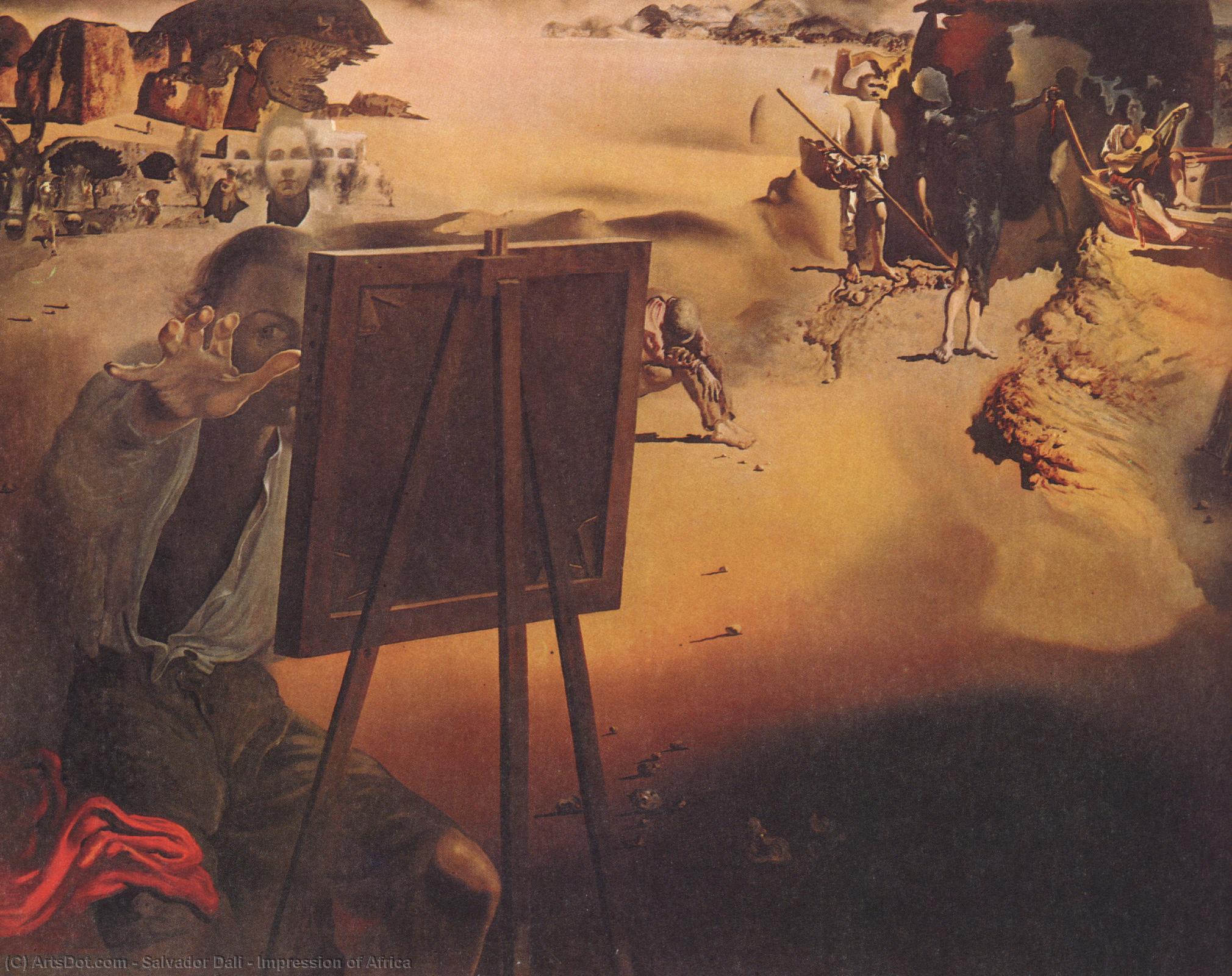 Wikioo.org - The Encyclopedia of Fine Arts - Painting, Artwork by Salvador Dali - Impression of Africa