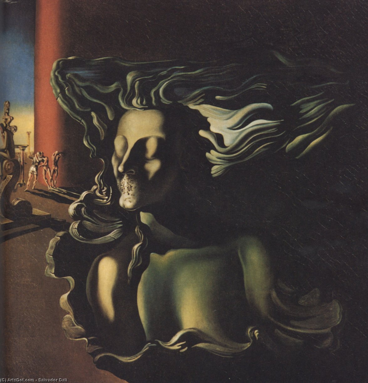 WikiOO.org - Enciklopedija dailės - Tapyba, meno kuriniai Salvador Dali - The Dream