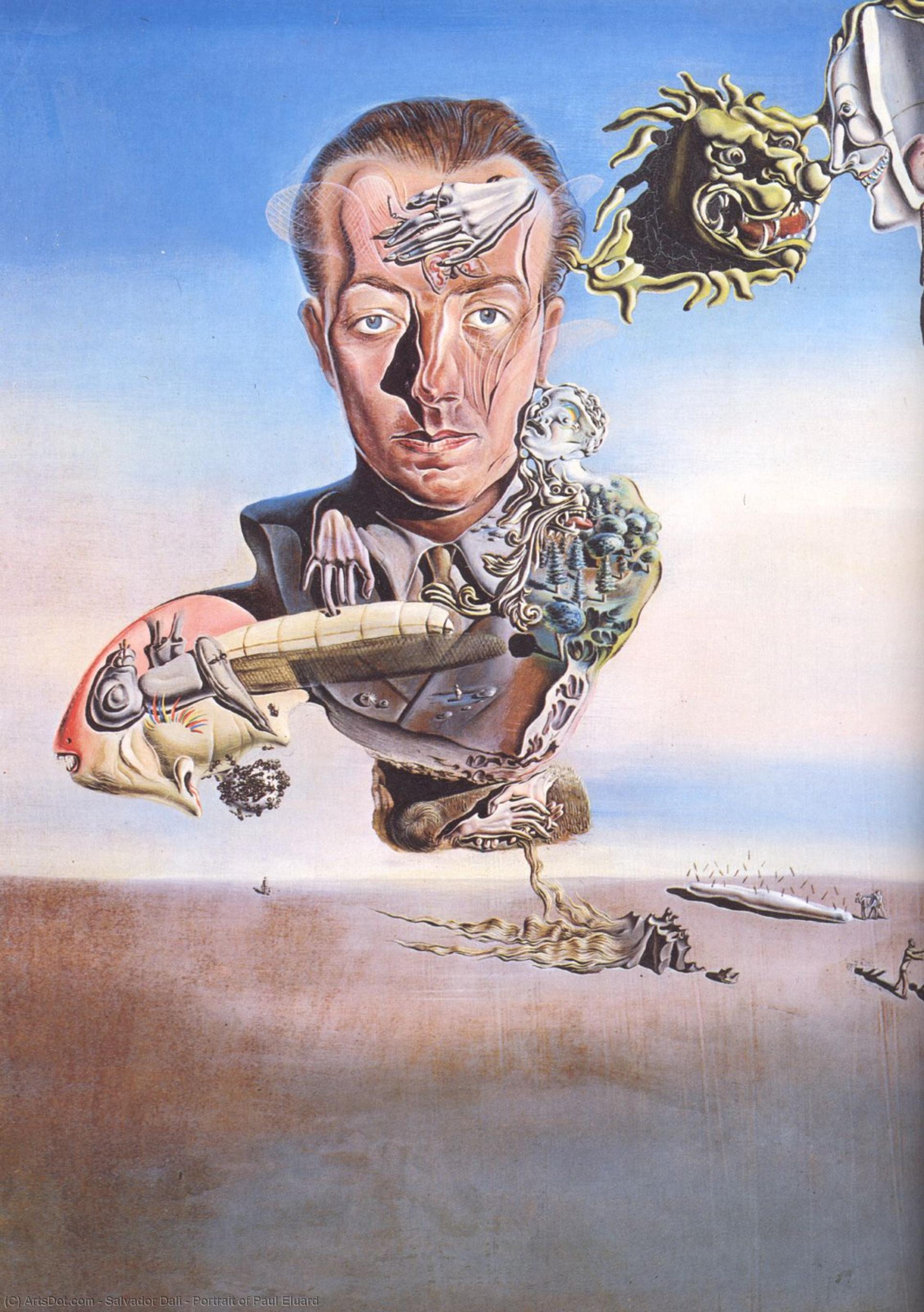 Wikioo.org - Bách khoa toàn thư về mỹ thuật - Vẽ tranh, Tác phẩm nghệ thuật Salvador Dali - Portrait of Paul Eluard