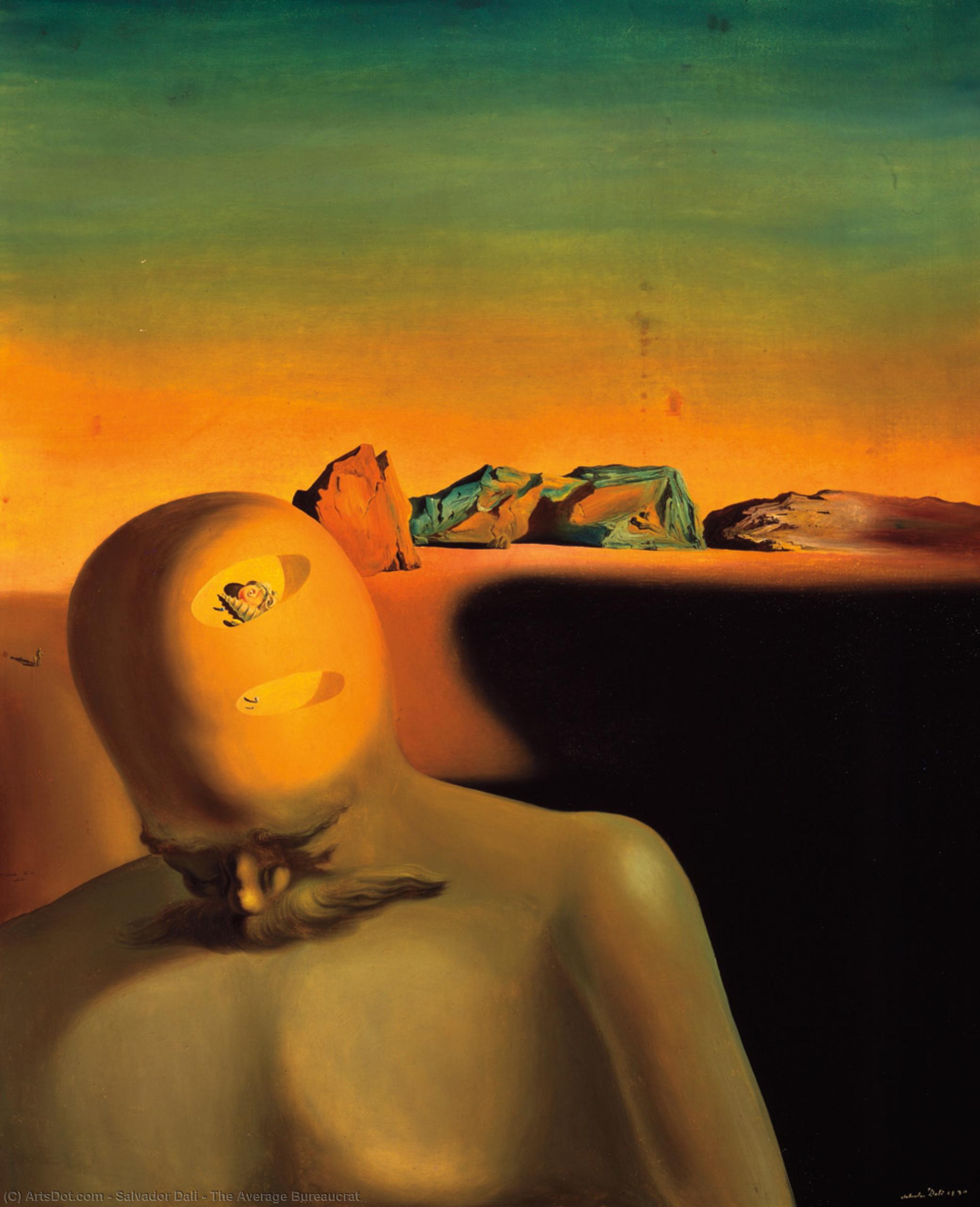 Wikioo.org - The Encyclopedia of Fine Arts - Painting, Artwork by Salvador Dali - The Average Bureaucrat