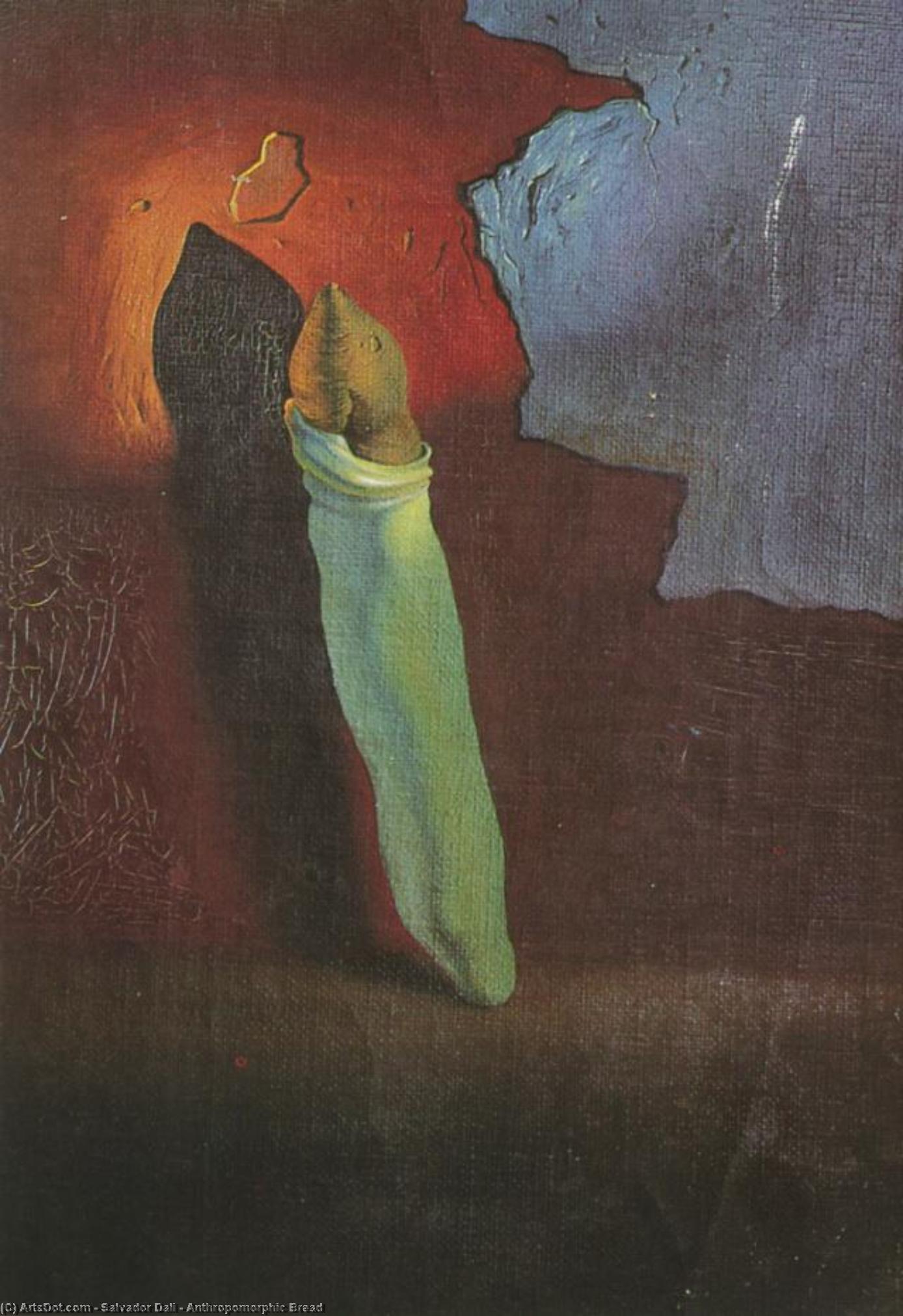 Wikioo.org – L'Encyclopédie des Beaux Arts - Peinture, Oeuvre de Salvador Dali - Pain anthropomorphique